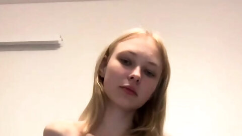 Blonde Teen Solo Masturbating On Webcam
