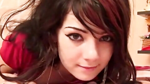 Emo Emily Toying Herself With Massive Dildo